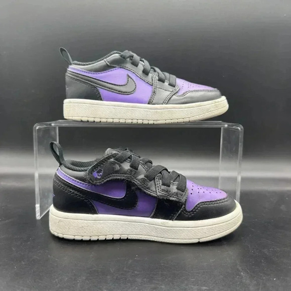 Jordan 1 Low Purple Venom GS Kids Toddler Size 11C DR9748-505 GUC